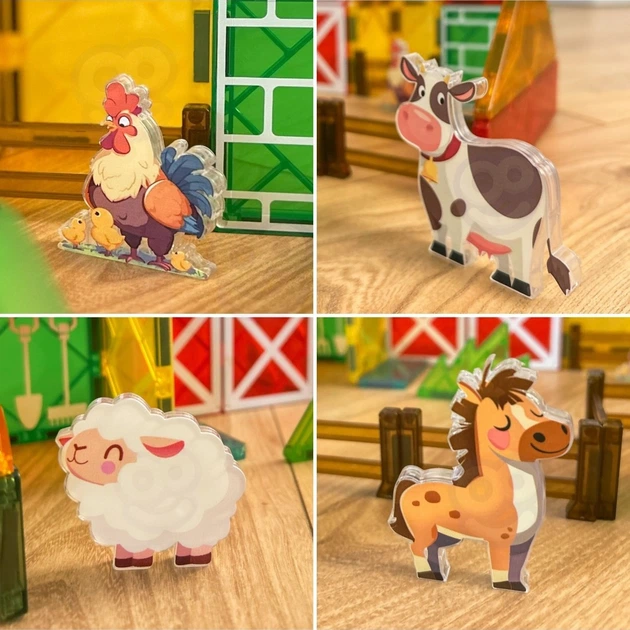 Klocki magnetyczne Woopie Farma 30 elementów 55846 (5906280655846) - obraz 4