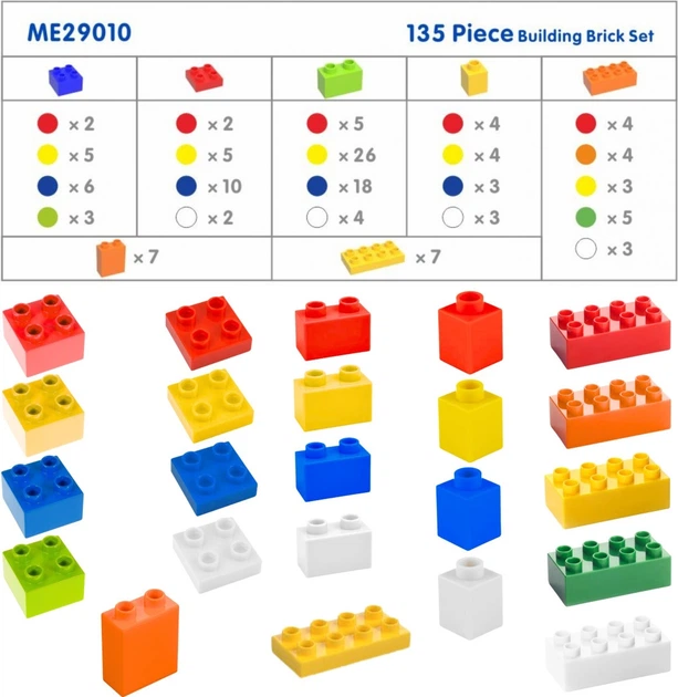 Klocki konstrukcyjne Masterkidz 135 elementów ME29010 (6955920029010) - obraz 5
