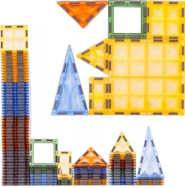 Klocki magnetyczne Woopie 3D Park dinozaurow świecące 124 elementy 55921 (5906280655921) - obraz 4