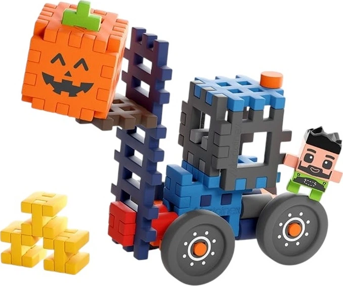 Klocki konstrukcyjne Marioinex Mini Waffle Farmer: Wózek widłowy z Jack 50 elementów 722180 (5903033907511) - Zdjęcie 4 Klocki konstrukcyjne Marioinex Mini Waffle Farmer: Wózek widłowy z Jack 50 elementów 722180 (5903033907511) - obraz 4