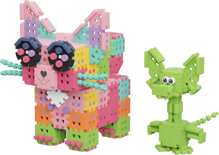 Klocki konstrukcyjne Marioinex Mini Waffle Smok: Diplodok i Kotek 280 elementów 644508 (5903033906224) - obraz 2