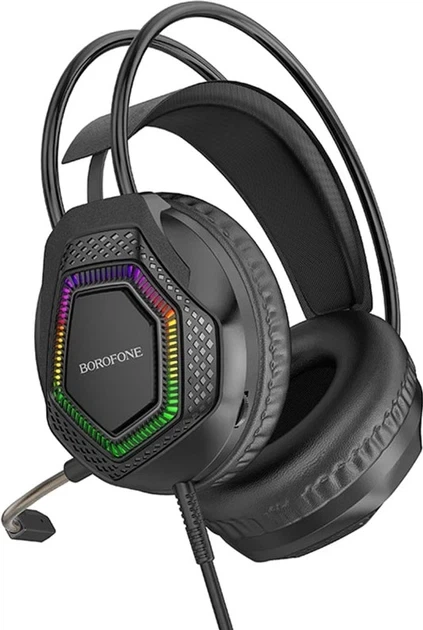 Наушники игровые BOROFONE BO105 Thunder gaming headphones Black - Фото 2 Наушники игровые BOROFONE BO105 Thunder gaming headphones Black - изображение 2