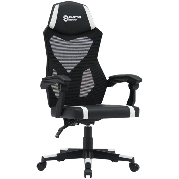 Кресло геймерское Canyon Flow MCH01 Mesh Black/White (CNE-MCH01W) - изображение 2