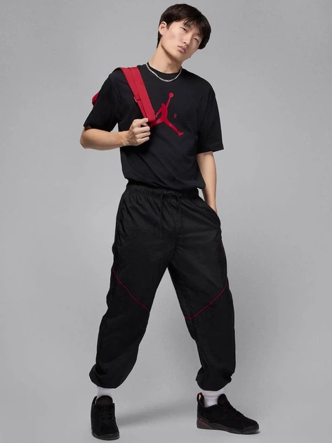 Футболка бавовняна довга чоловіча Jordan M J Jumpman Ss Hbr Tee IM9801-011 L Чорна (198730649627) - зображення 3