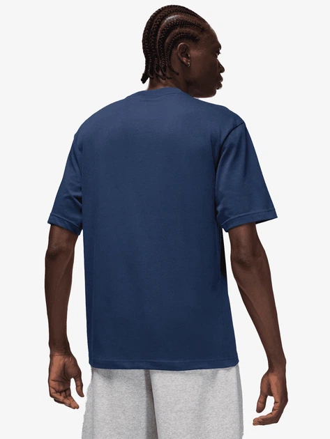 Футболка бавовняна довга чоловіча Jordan M J Jumpman Ss Hbr Tee IM9801-410 2XL Синя (198730653648) - зображення 2