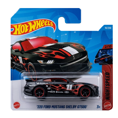 Машинка Базовая Hot Wheels 2020 Ford Mustang Shelby GT500 Nightspeed 1:64 JJK68 Black - Фото 1 Машинка Базовая Hot Wheels 2020 Ford Mustang Shelby GT500 Nightspeed 1:64 JJK68 Black - изображение 1