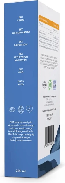 Дієтична добавка Osavi Daily Omega 1600 мг Omega 3 Лимон 250 мл (5904139922965) - зображення 4