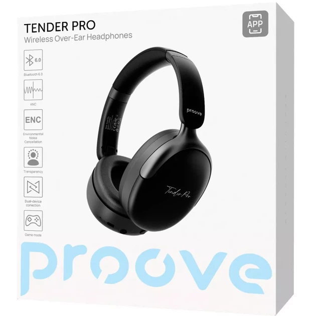 Беспроводные наушники Proove Tender Pro с функцией ANC (приложение) - Фото 7 Беспроводные наушники Proove Tender Pro с функцией ANC (приложение) - изображение 7