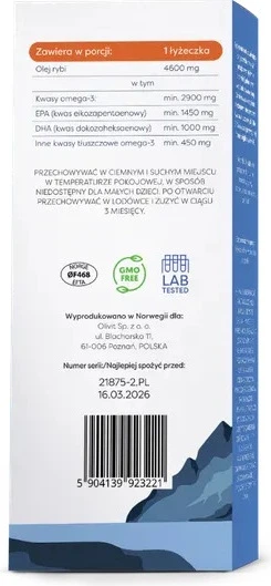 Харчова добавка Osavi Super Omega 3 2900 мг Лимон 500 мл (5904139923221) - зображення 2