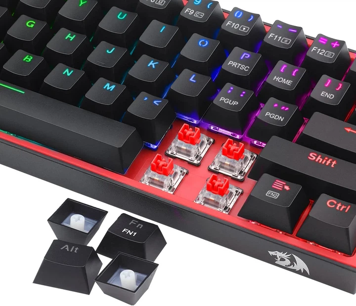 Klawiatura bezprzewodowa Redragon K616 Fizz Pro Red Switch Czarna (6950376706669) - obraz 4