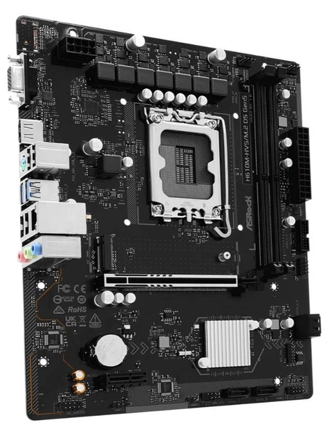 Материнська плата ASRock H610M-HVS/M.2 D5 GEN5 (s1700, Intel H610, PCI-Ex16) - зображення 2
