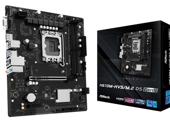 Материнська плата ASRock H610M-HVS/M.2 D5 GEN5 (s1700, Intel H610, PCI-Ex16) - зображення 4
