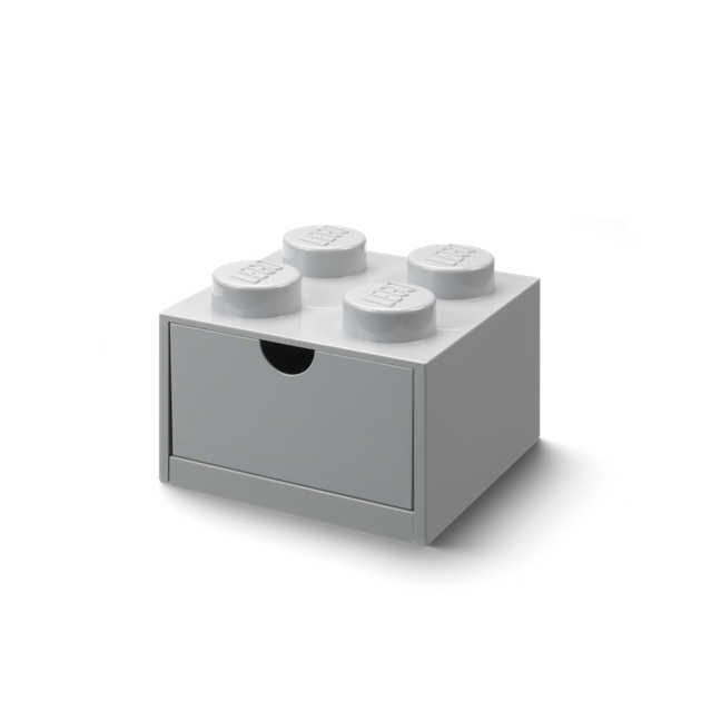 Pojemnik LEGO Klocek z szufladą 4 Jasnoszary (5711938032005) - obraz 3
