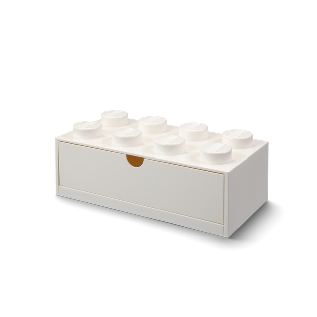 Pojemnik LEGO Klocek z szufladą 8 Biały (5711938032043) - obraz 3