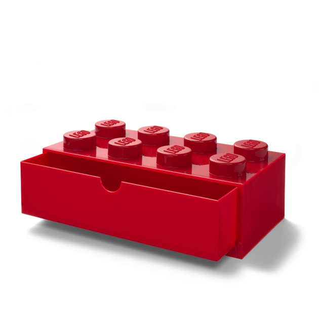 Pojemnik LEGO Klocek z szufladą 8 Czerwony (5711938032012) - obraz 2