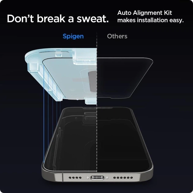Защитное стекло Spigen для iPhone 12 | 12 Pro Glas.tR EZ Fit (2 Pack) (AGL01801) - изображение 3