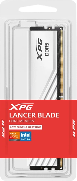 Pamięć RAM ADATA DDR5-6400 16384MB PC5-51200 Lancer Blade White (AX5U6400C3216G-SLABWH) - Zdjęcie 3 Pamięć RAM ADATA DDR5-6400 16384MB PC5-51200 Lancer Blade White (AX5U6400C3216G-SLABWH) - obraz 3