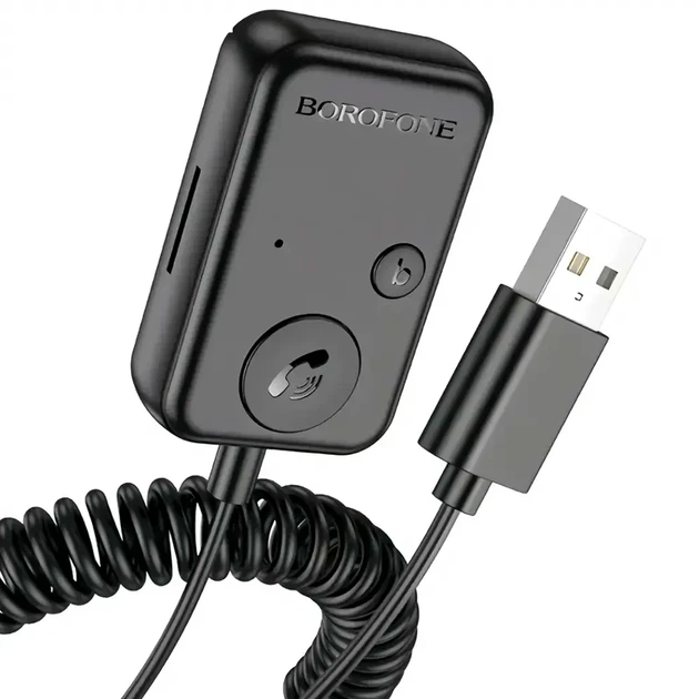 FM модулятор Borofone BC49 с Bluetooth 5.3 AUX и поддержкой microSD черный - изображение 3