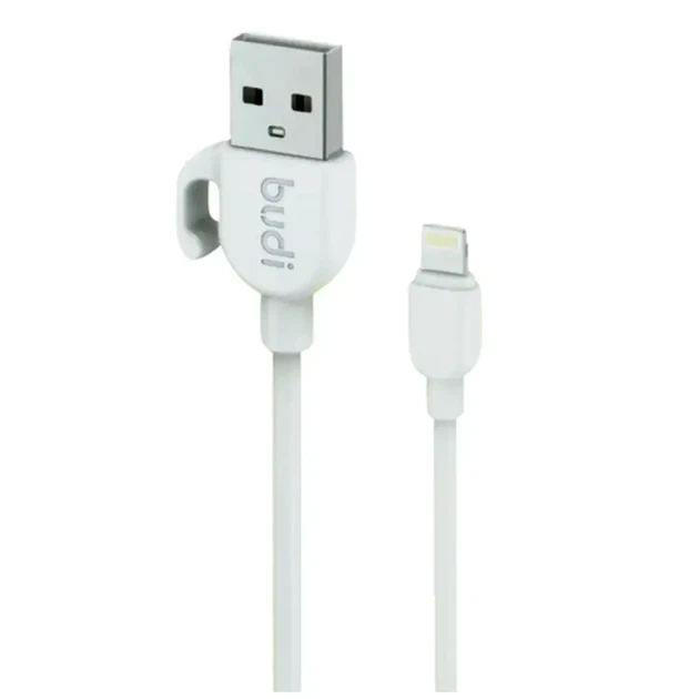 Кабель живлення Lightning-USB 1 метр 2.4А для швидкого заряджання пристроїв Apple модель DC227L10W колір білий - зображення 3