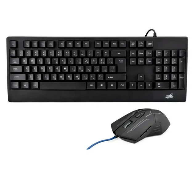 Комплект клавіатури та миші з RGB підсвічуванням USB мембранна 104 клавіші чорний M710 - Фото 7 Комплект клавіатури та миші з RGB підсвічуванням USB мембранна 104 клавіші чорний M710 - зображення 7