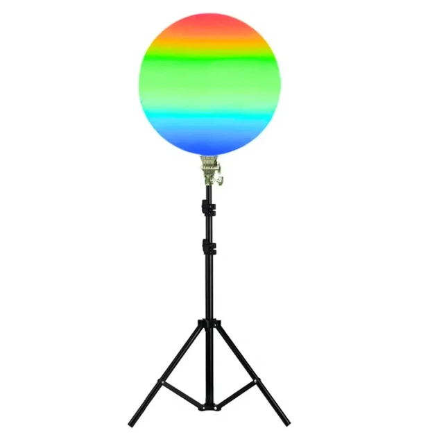 Круглая светодиодная лампа RGB LED 33 см с пультом для видеосъемки GS-330 белая - изображение 3