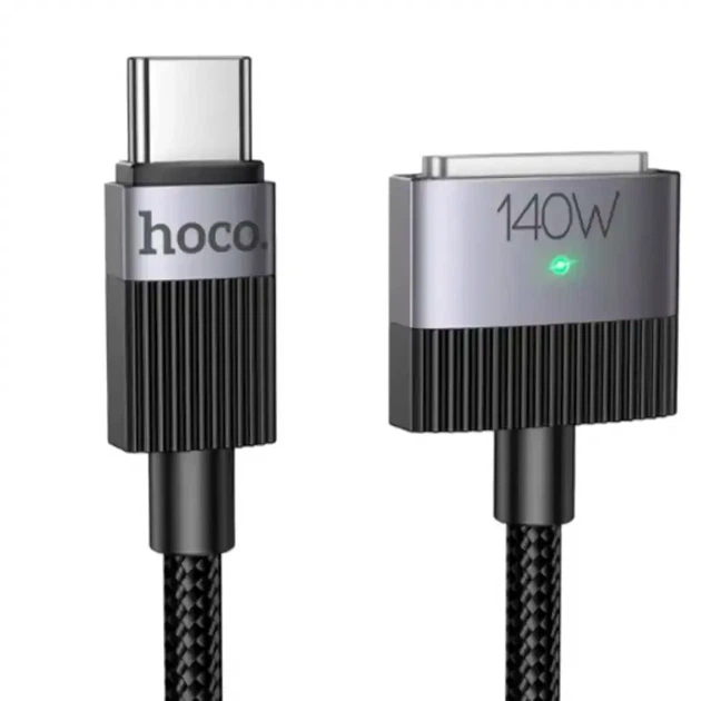 Кабель Type-C до MagSafe 3 1,8м 140Вт чорний Hoco U141 для заряджання та передачі даних - зображення 8
