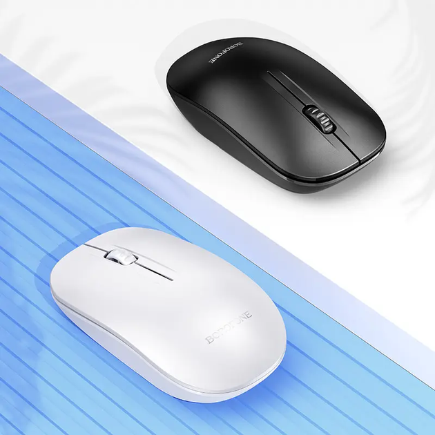 Маніпулятор миша BOROFONE BG14 Planet 2.4G business wireless mouse White - зображення 5