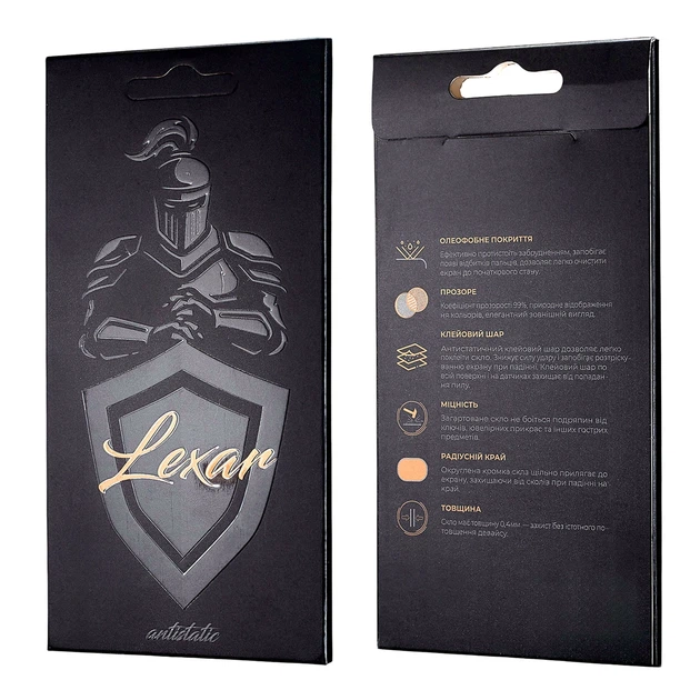 Захисне скло Lexar Antistatic чорне для Apple iPhone 17 Pro в упаковці - Фото 2 Захисне скло Lexar Antistatic чорне для Apple iPhone 17 Pro в упаковці - зображення 2