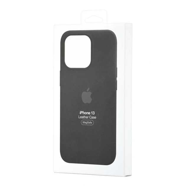 Чохол Leather Case з MagSafe для iPhone 13 шкірозамінник захист камери чорний - зображення 2