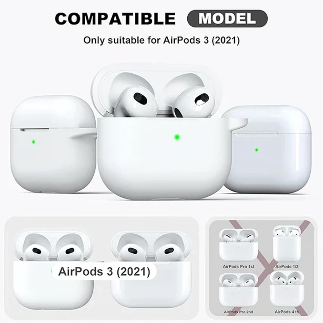 Чехол силиконовый 1,2 мм для наушников AirPods 4 белый - Фото 4 Чехол силиконовый 1,2 мм для наушников AirPods 4 белый - изображение 4
