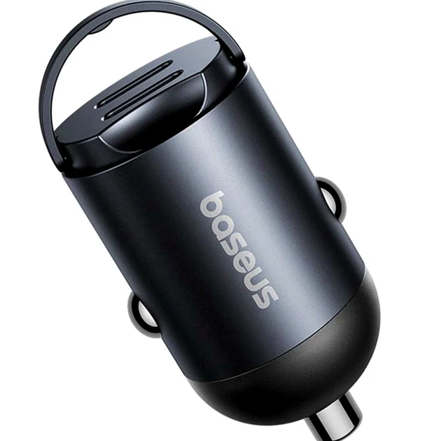 Автомобільний зарядний пристрій Baseus Tiny Star Mini 30W 2 USB чорний USB Type-C для швидкого заряджання - Фото 1 Автомобільний зарядний пристрій Baseus Tiny Star Mini 30W 2 USB чорний USB Type-C для швидкого заряджання - зображення 1