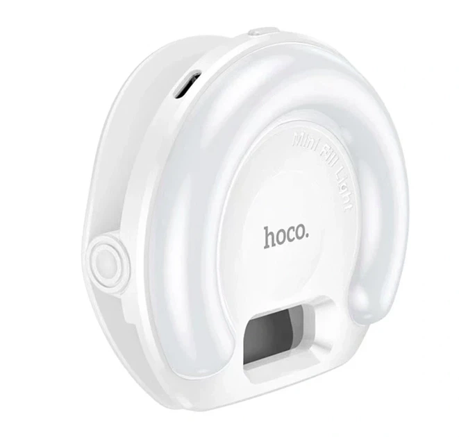 Кольцевая лампа Hoco K160 Olas 900 люмен 36 светодиодов белый цвет USB Type-C для видеозвонков и съемки - Фото 6 Кольцевая лампа Hoco K160 Olas 900 люмен 36 светодиодов белый цвет USB Type-C для видеозвонков и съемки - изображение 6