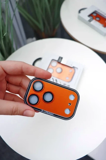 Защитное стекло Matte Metal Camera Protector для iPhone 17 Pro защита камеры оранжевый - Фото 8 Защитное стекло Matte Metal Camera Protector для iPhone 17 Pro защита камеры оранжевый - изображение 8