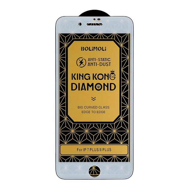 Защитное стекло KingKong Diamond Glass белое для Apple iPhone 7 Plus 8 Plus - Фото 1 Защитное стекло KingKong Diamond Glass белое для Apple iPhone 7 Plus 8 Plus - изображение 1