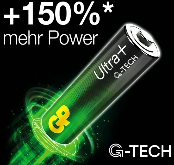Батарейки GP ULTRA PLUS ALKALINE 1.5V AAA LR03 лужні 4 шт. - Фото 5 Батарейки GP ULTRA PLUS ALKALINE 1.5V AAA LR03 лужні 4 шт. - зображення 5