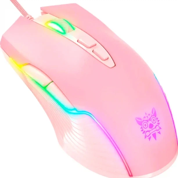 Комп'ютерна миша Onikuma CW905 Pink оптична провідна 6400 dpi для ігор та роботи - Фото 3 Комп'ютерна миша Onikuma CW905 Pink оптична провідна 6400 dpi для ігор та роботи - зображення 3
