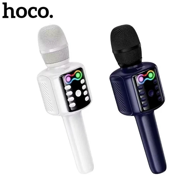Мікрофон Hoco L24 Shine 5Вт 1200мАг Bluetooth 5.4 AUX USB синій для караоке та вечірок - Фото 5 Мікрофон Hoco L24 Shine 5Вт 1200мАг Bluetooth 5.4 AUX USB синій для караоке та вечірок - зображення 5