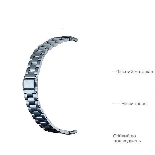Ремінець із нержавіючої сталі сірий для Mi Band 8 9 10 модель 13 - Фото 3 Ремінець із нержавіючої сталі сірий для Mi Band 8 9 10 модель 13 - зображення 3