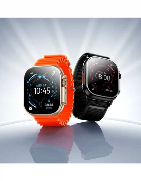Смарт-часы Hoco Y42 Ultra Smart Watch Titanium Gold 2.01 дюйма Bluetooth 5.3 пульсометр шагомер водозащита - изображение 4