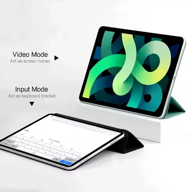 Чехол-книжка Smart Case силиконовый для iPad 10 10.9 2022 iPad 11 11 2025 защитный темно-зеленый с подставкой - изображение 6