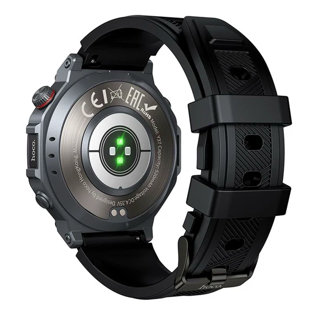 Смарт-часы Hoco Y37 AMOLED GPS черные 1,39 дюйма 260 мАч для спорта с функцией звонков - изображение 3