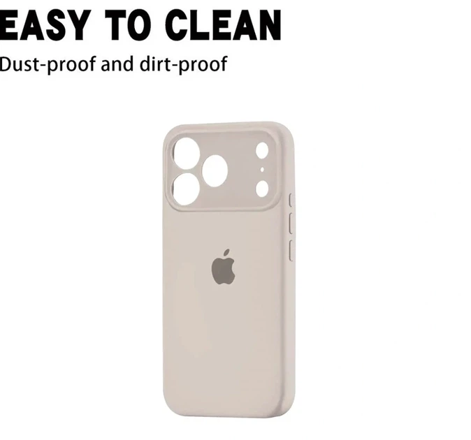 Чехол силиконовый Silicone Case Square для iPhone 17 Pro защита камеры серый - изображение 8