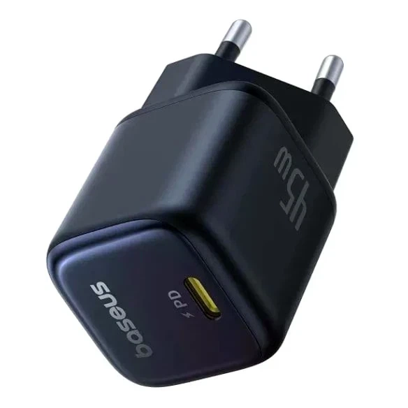 Зарядное устройство Baseus PicoGo GaN 45W Черное USB Type-C Fast Charge - Фото 3 Зарядное устройство Baseus PicoGo GaN 45W Черное USB Type-C Fast Charge - изображение 3