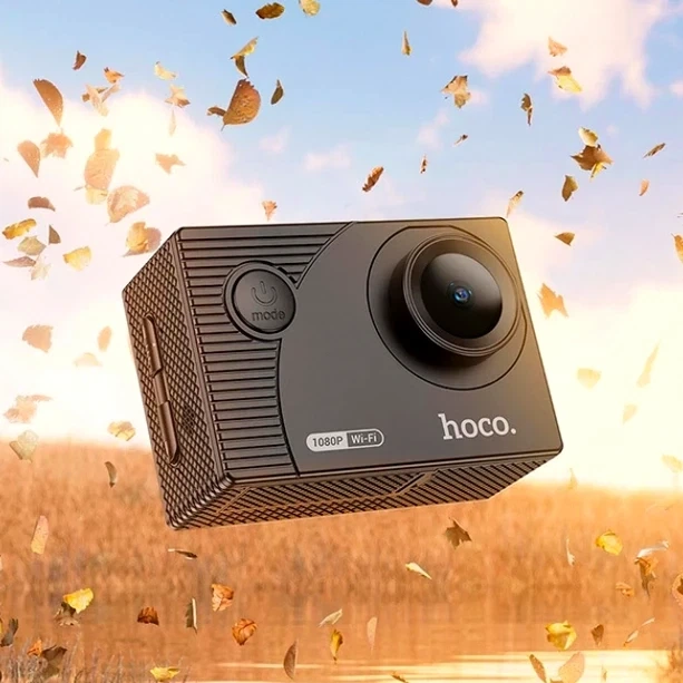 Экшн-камера Hoco DV100 черная 1920x1080 2 дюйма Wi-Fi водонепроницаемая для спорта и активного отдыха - Фото 8 Экшн-камера Hoco DV100 черная 1920x1080 2 дюйма Wi-Fi водонепроницаемая для спорта и активного отдыха - изображение 8