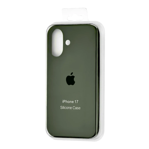 Чехол силиконовый Full Cover для iPhone 17 противоударный с защитой камеры темно-зеленый - изображение 2