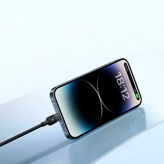 Кабель Baseus Silky Series Type-C to Lightning 20W 1 м черный для быстрой зарядки и передачи данных - Фото 8 Кабель Baseus Silky Series Type-C to Lightning 20W 1 м черный для быстрой зарядки и передачи данных - изображение 8