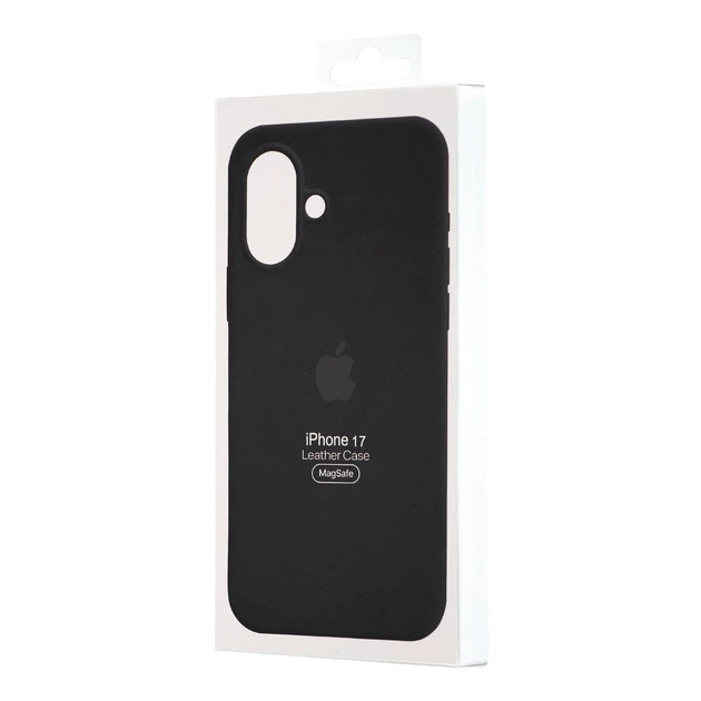 Чохол Leather Case з MagSafe для iPhone 17 шкірозамінник захист камери чорний - Фото 2 Чохол Leather Case з MagSafe для iPhone 17 шкірозамінник захист камери чорний - зображення 2