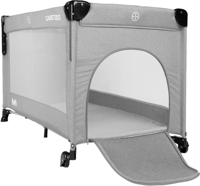 Дорожнє ліжечко Caretero Esti Grey 3в1 126×65×74 см (5908310386782) - зображення 4