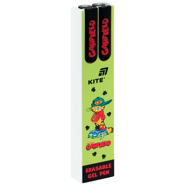 Ручка гелевая "пиши-стирай" Kite Garfield GF26-069, синяя, 2 шт. в пенале - изображение 3