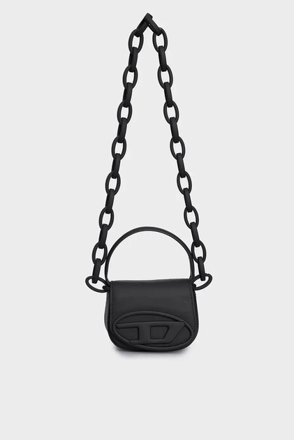 Жіноча чорна шкіряна сумка 1DR Diesel OS X08709 P6248 - зображення 7